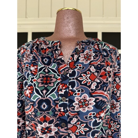 Ann Taylor LOFT Sleeved Multicolored Floral Dress - MEDIUM Belted Pullover - Picture 3 of 11